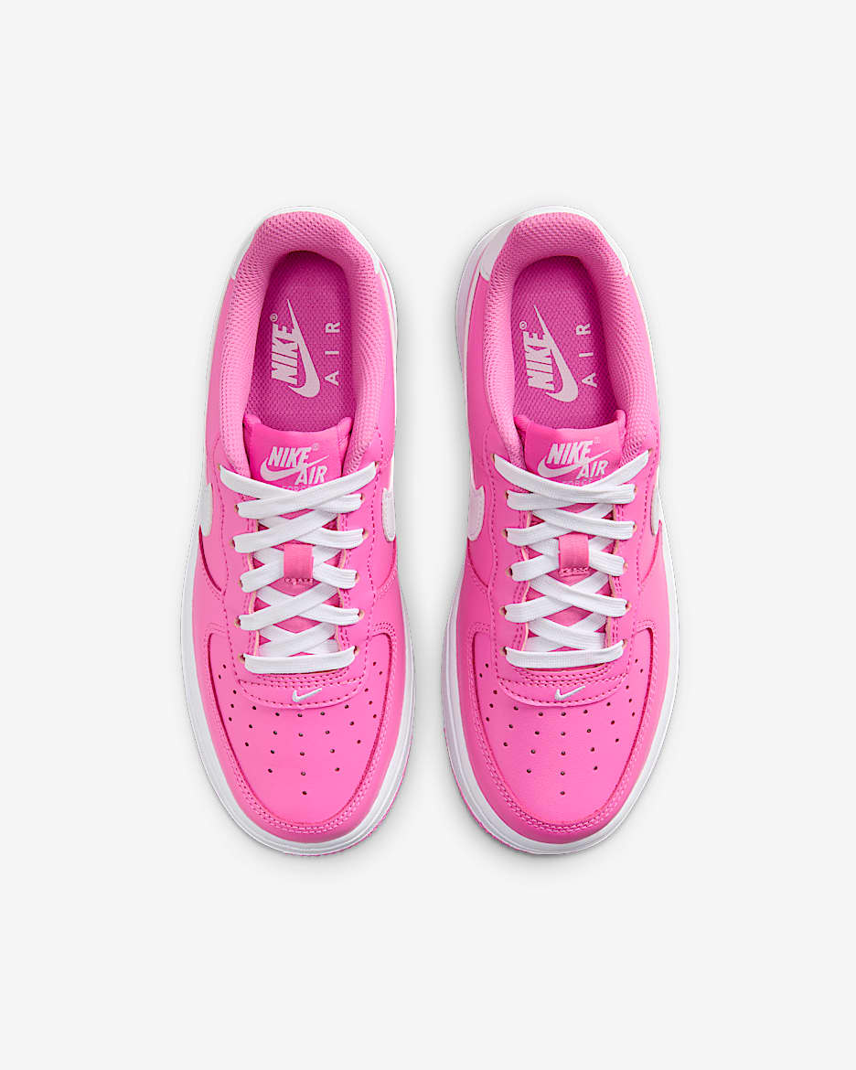 Nike air force 1 junior pink and white sales